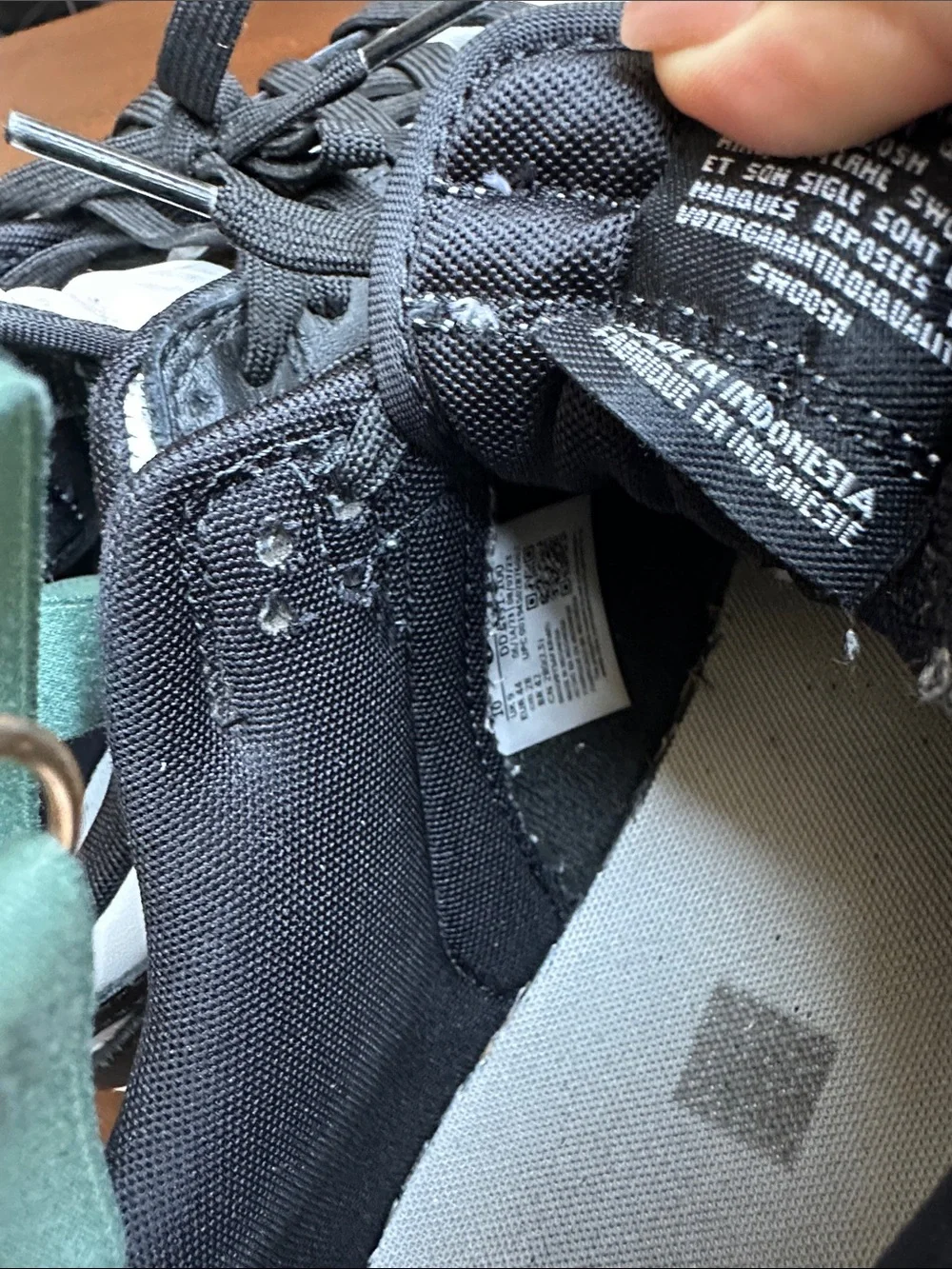 Nike Black and White Low-Top Sneakers with Black Laces